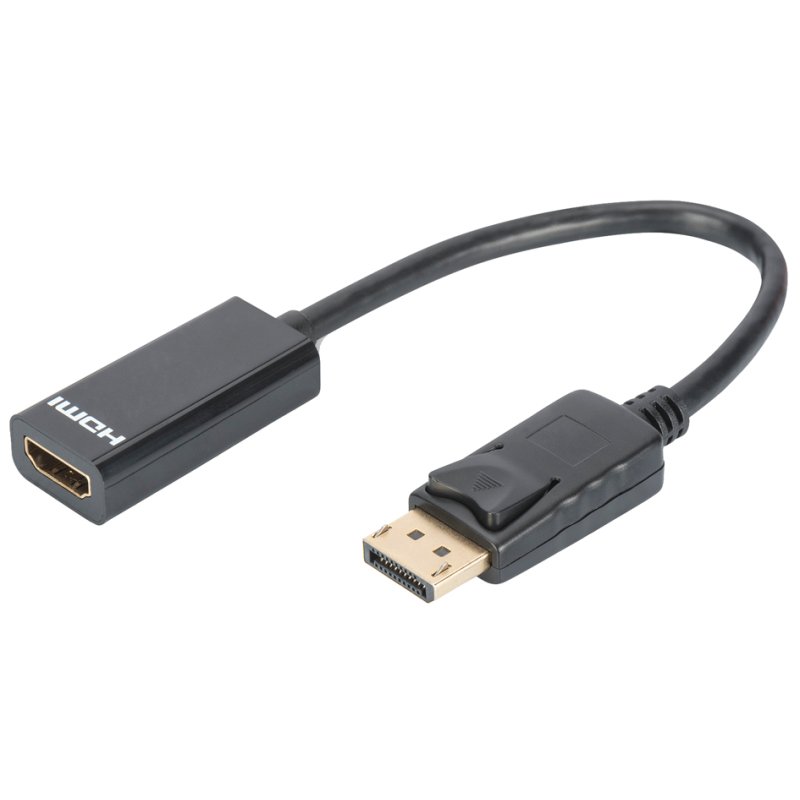 DIGITUS DisplayPort naar HDMI adapter, zwart, 0,15 m