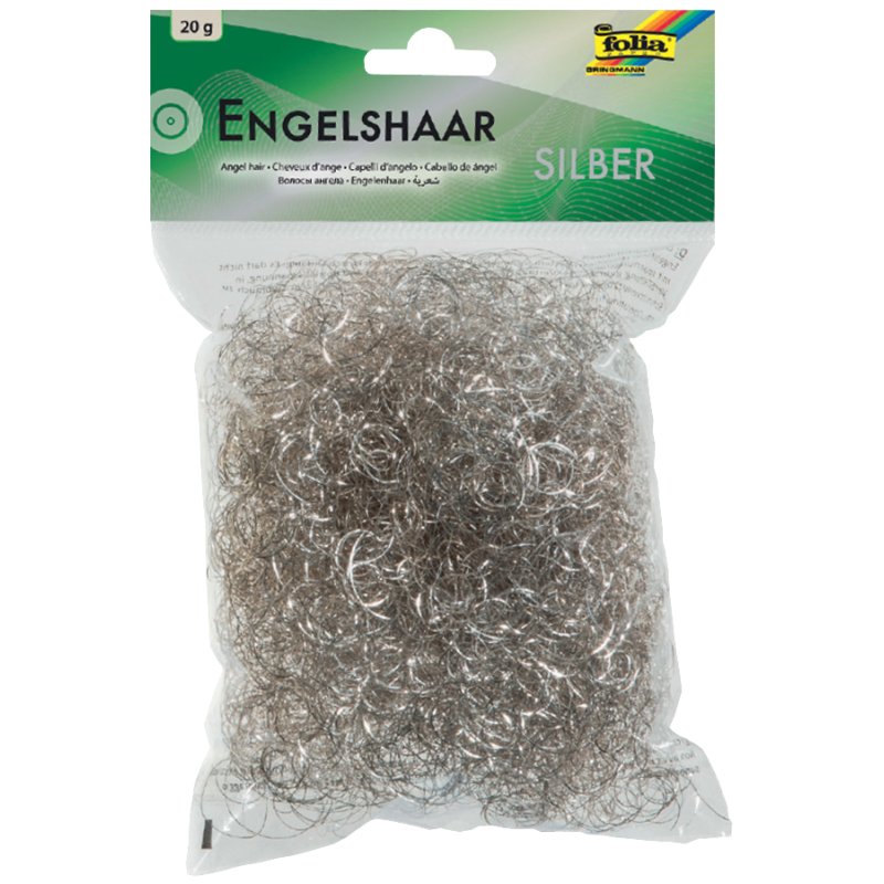 folia engelen-haargoud, gekruld, 20 gram, 0,09 mm