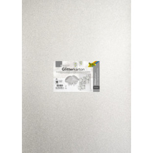 folia glitterkarton, 500 × 700 mm, zilverkleurig, 300 g/m²