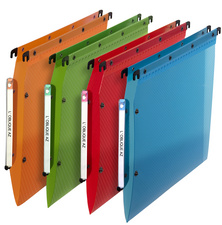 l'oblique hangmappen POLYPRO DESIGN, polypropeen, assorti, 10 stuks