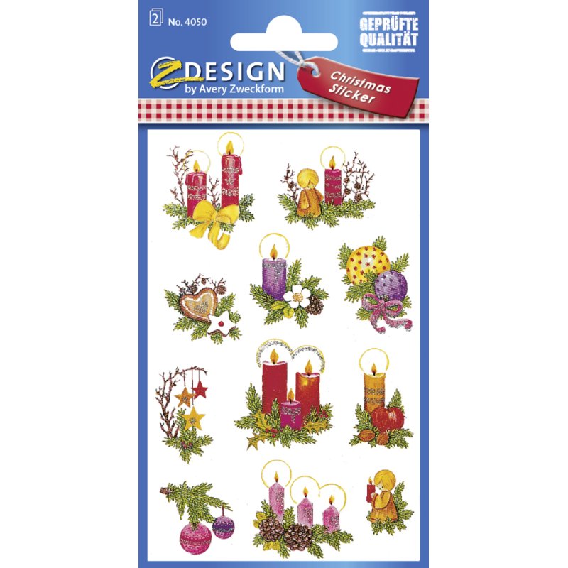 AVERY Zweckform kerststickers kabouterfiguren, permanent hechtend, 1 vel à 7 stickers