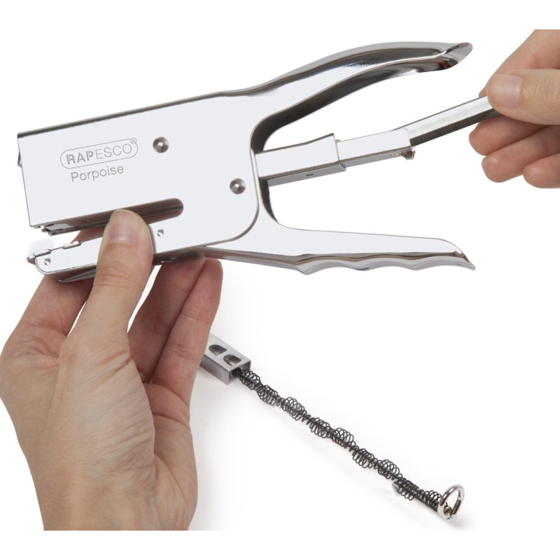 RAPESCO nietmachine Porpoise, chroom, 50 vel, 59 mm inlegdiepte