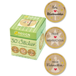 AVERY Zweckform etiketten op rol, kerstontwerp, 38 mm, 50 stuks