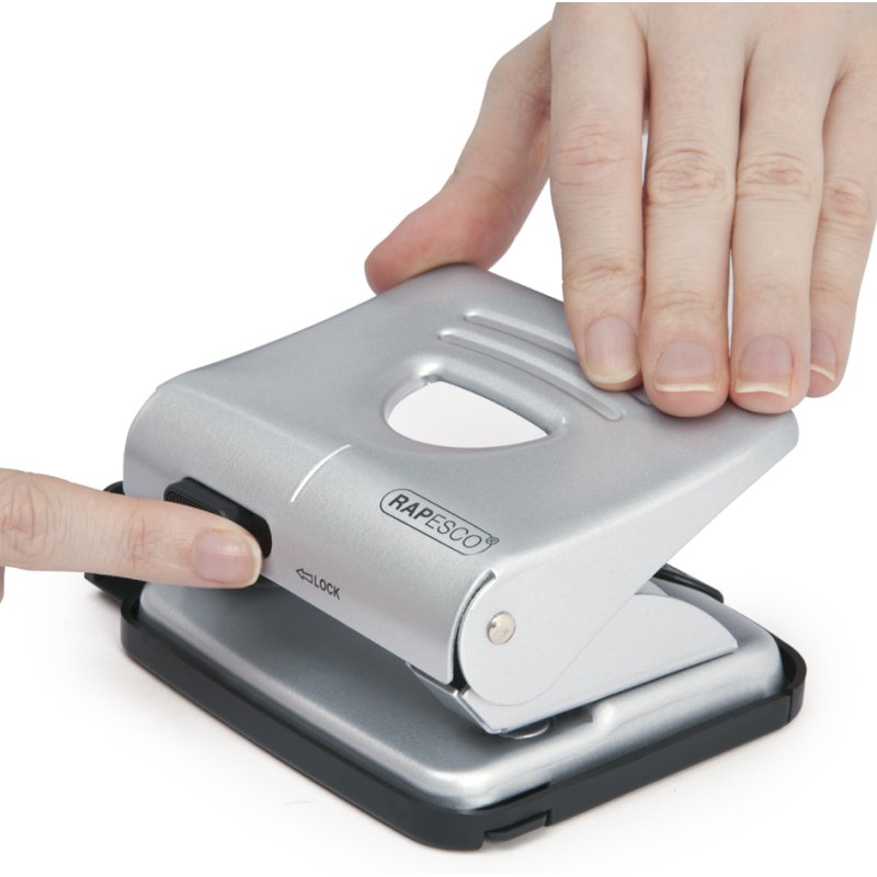 RAPESCO perforator 825, zwart, capaciteit 25 vel
