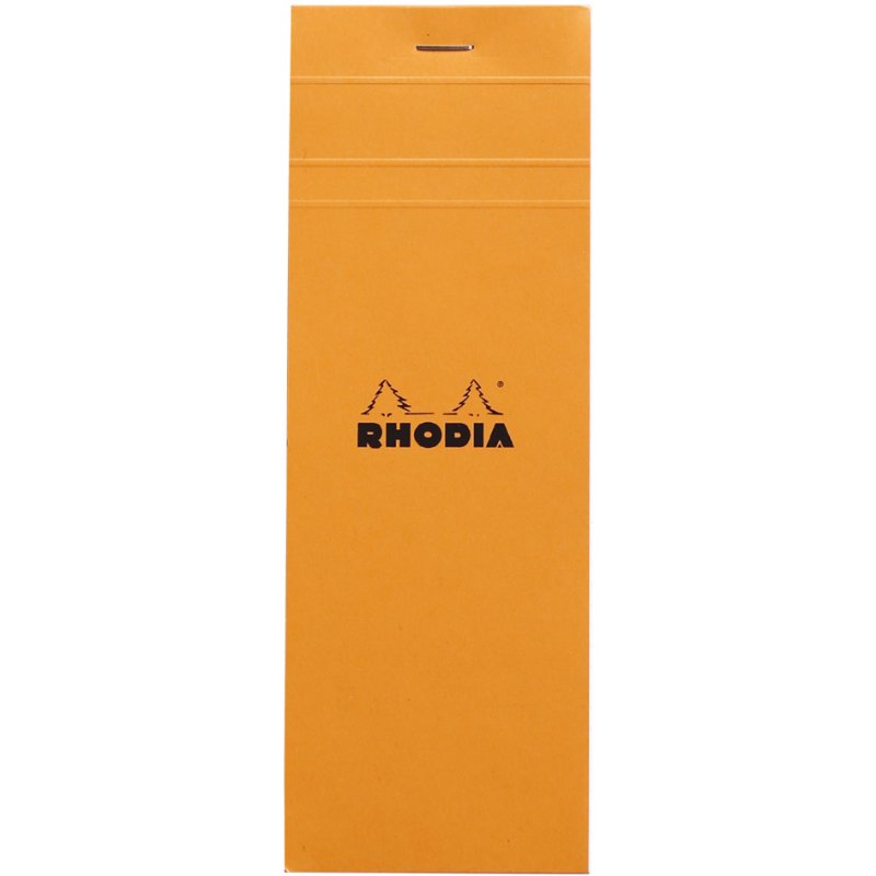 RHODIA bloc-notes No. 8, orange, quadrillé, 74×210 mm, 80 feuilles