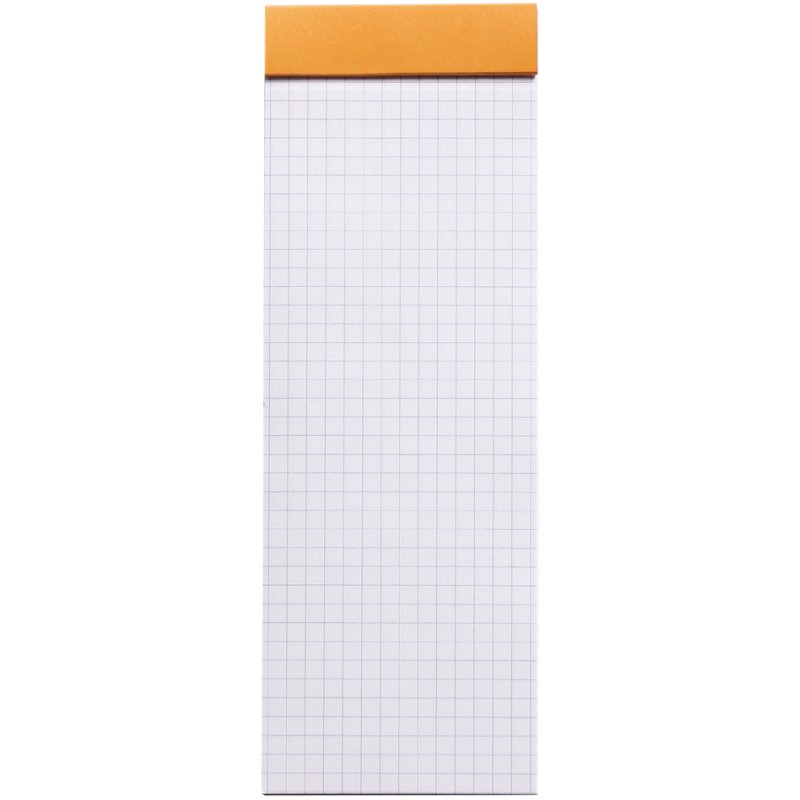 RHODIA bloc-notes No. 8, orange, quadrillé, 74×210 mm, 80 feuilles