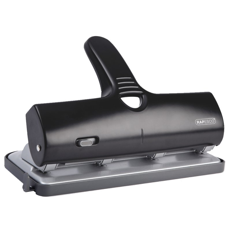 RAPESCO perforateur quadruple ALU 40, 40 feuilles, noir