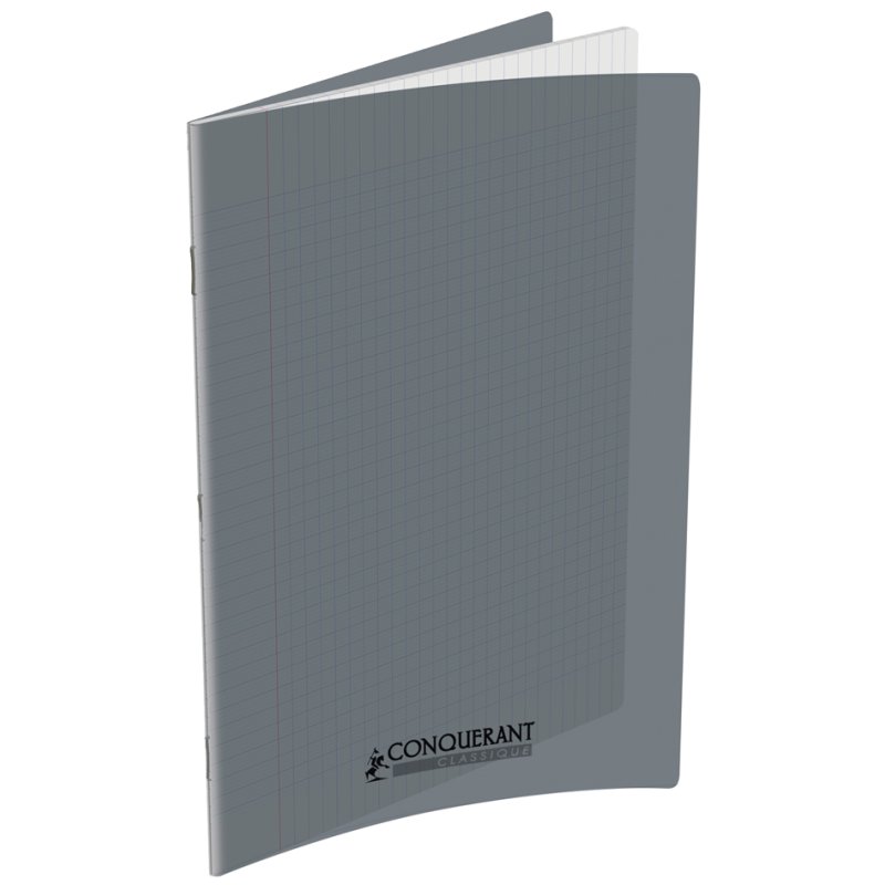 CONQUERANT CLASSIQUE cahier A4, quadrillé, gris, 96 pages