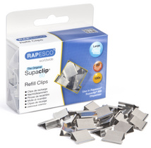 RAPESCO documentklem dispenser Supaclip 60, transparant, 10-60 vel, herbruikbaar