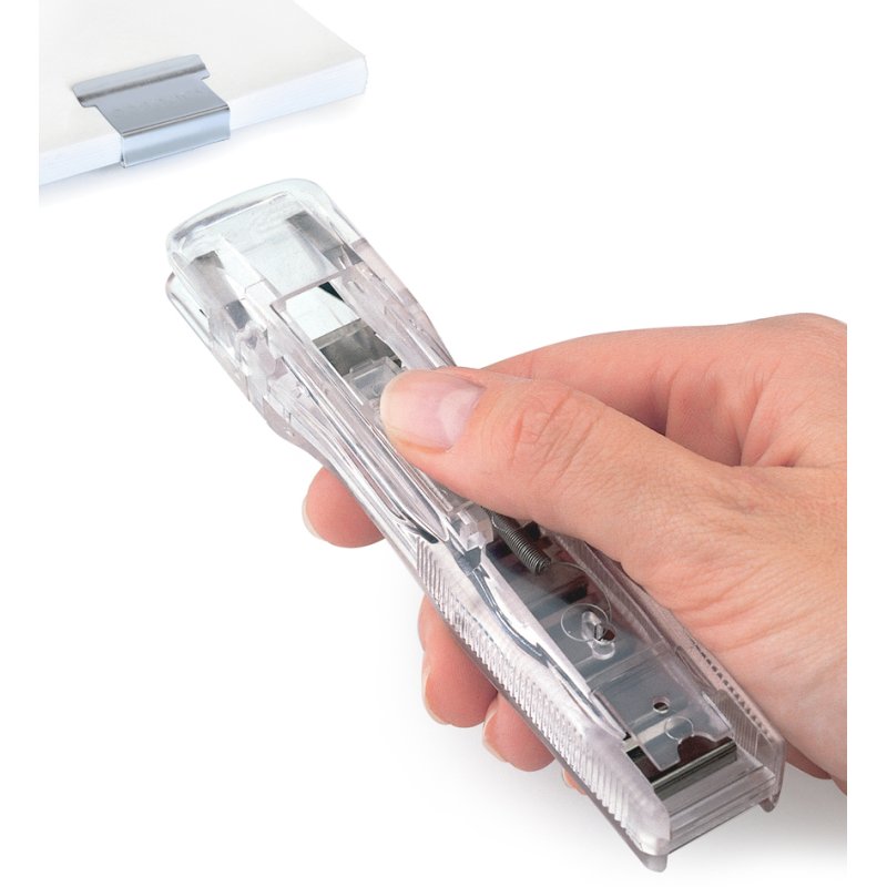 RAPESCO documentklem dispenser Supaclip 60, transparant, 10-60 vel, herbruikbaar