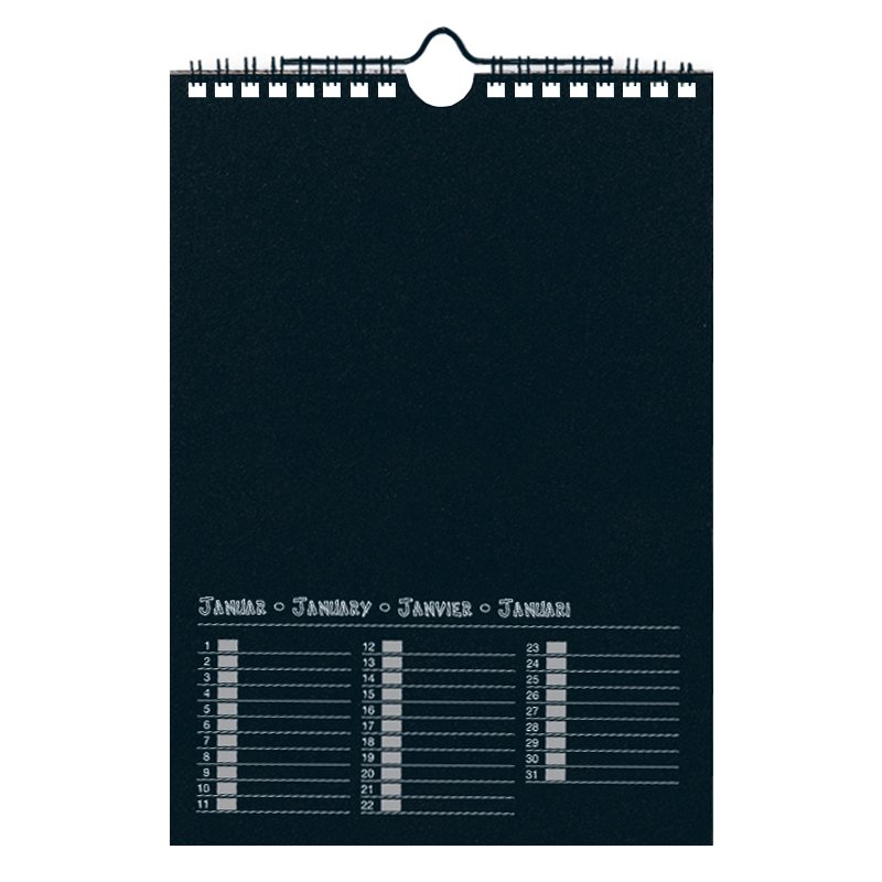 folia creatieve wandkalender, spiraalgebonden, 170×240 mm, wit