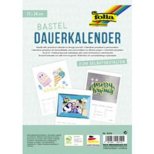 folia creatieve wandkalender, spiraalgebonden, 170×240 mm, wit