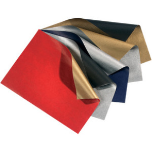 folia cadeaupapier tweekleurig, blauw/zilver, 700 mm × 2 m, kraftpapier