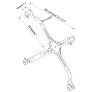 DIGITUS VESA adapter voor 17-30 inch beeldschermen zwart