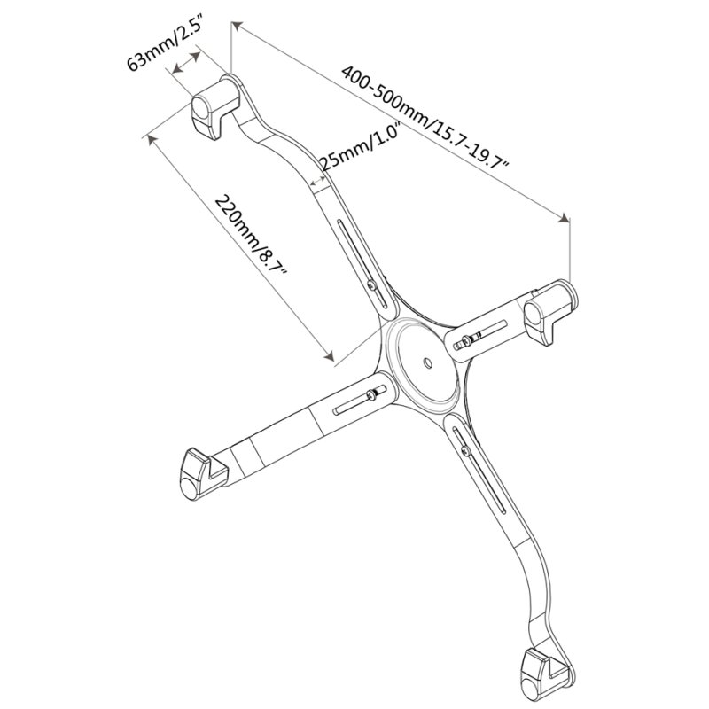 DIGITUS VESA adapter, 17-30 inch beeldschermen, zwart, max. 8 kg