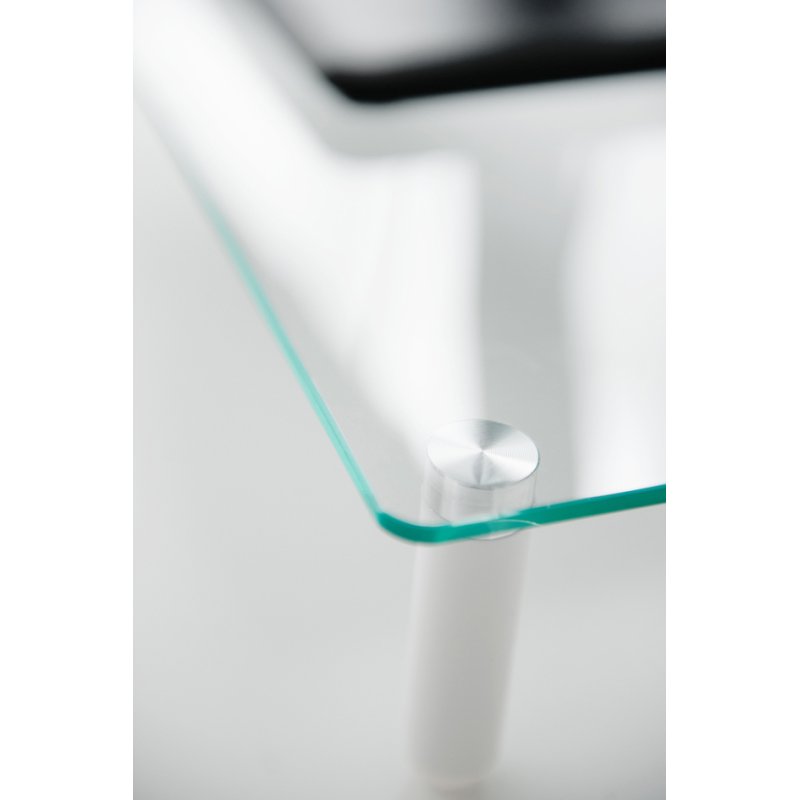 DIGITUS monitorstandaard glas, wit, 560×210×80 mm, max. 20 kg