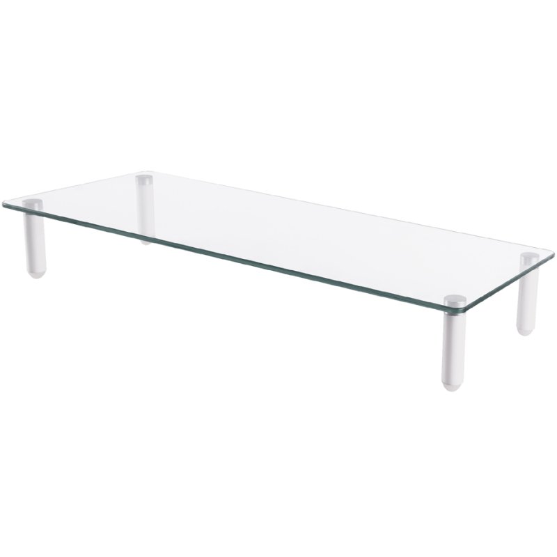 DIGITUS monitorstandaard glas, wit, 560×210×80 mm, max. 20 kg