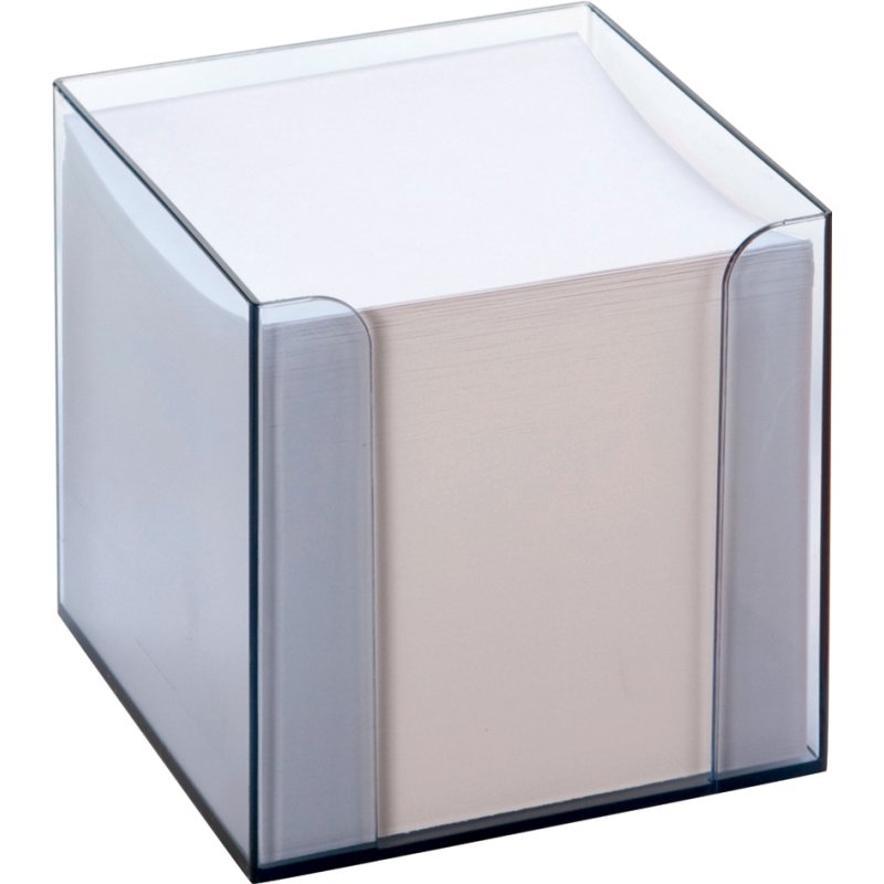 folia memoblokhouder kunststof transparant, gekleurd en wit papier, 95×95×95 mm, 700 vel