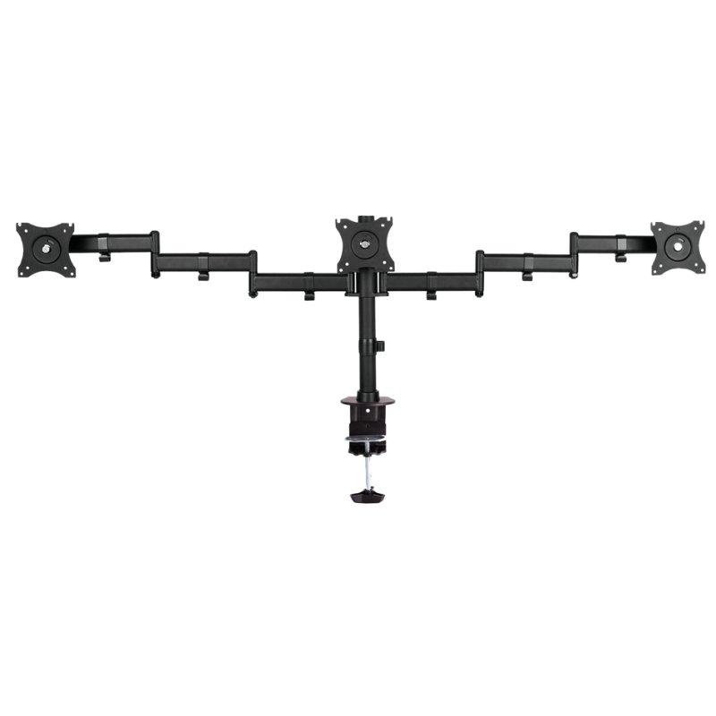 DIGITUS monitorarm triple LCD/LED/TFT, zwenkbaar, zwart, tot 69 cm