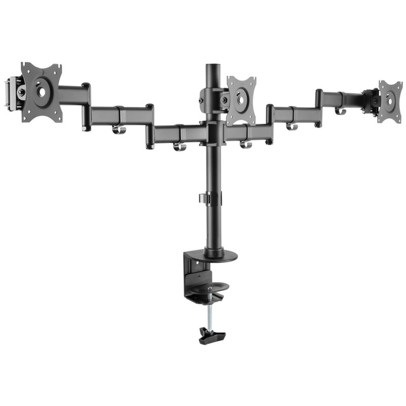 DIGITUS monitorarm triple LCD/LED/TFT, zwenkbaar, zwart, tot 69 cm