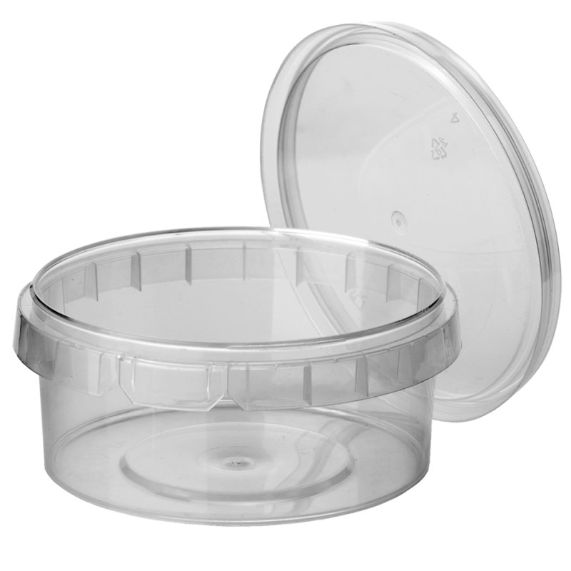 STARPAK gobelets gourmets ronds, 770 ml, transparent avec couvercle, 30 pièces