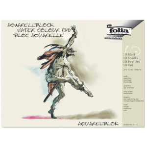 folia aquarelpapierblok, grof, 18×24 cm, 200 g/m², 10 vel