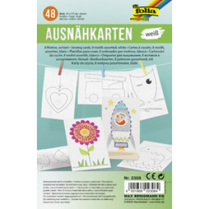 folia strijkpatroonkaarten, gekleurd gesorteerd, 110 × 170 mm, 50 stuks