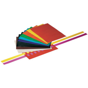folia vlechtstroken glanzend papier, 10 kleuren gesorteerd, 100 vel, 10 mm breed