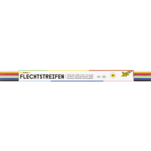 folia vlechtstroken, 10×500 mm, gekleurd gesorteerd, 200 stuks