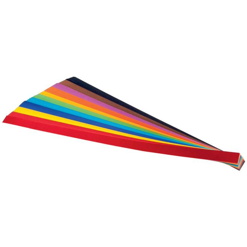 folia vlechtstroken, 10×500 mm, gekleurd gesorteerd, 200 stuks