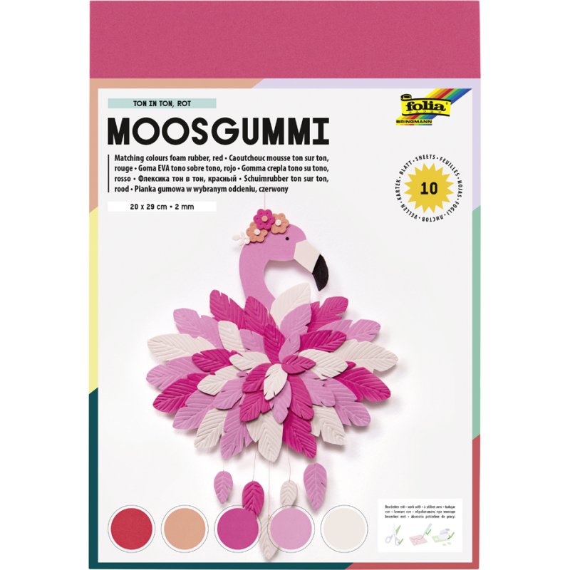 folia mosdecoratie, blauw tintmengsel, 2 mm, 10 stuks