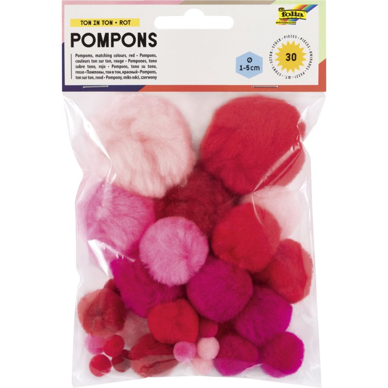 folia pomponnetjes, groenmengelingen, 10-50 mm, 30 stuks
