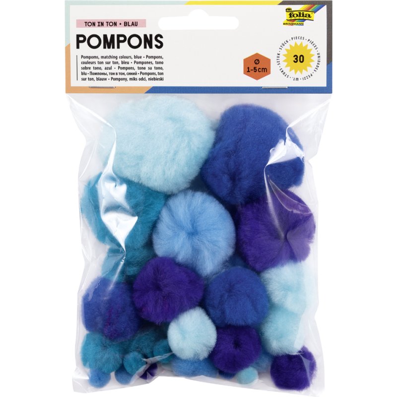 folia pomponnetjes, groenmengelingen, 10-50 mm, 30 stuks