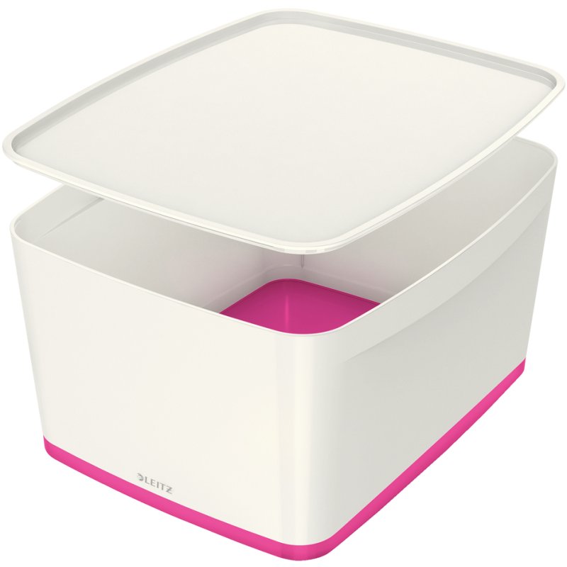 LEITZ opbergbox My Box, 18 liter, wit/grijs