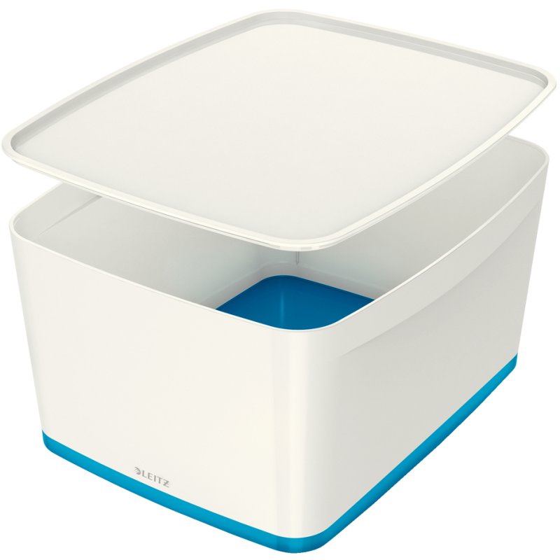 LEITZ opbergbox My Box, 18 liter, wit/grijs
