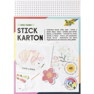 folia kartonplaten voor stikwerk, wit onbedrukt, 175 × 245 mm, 40 vel