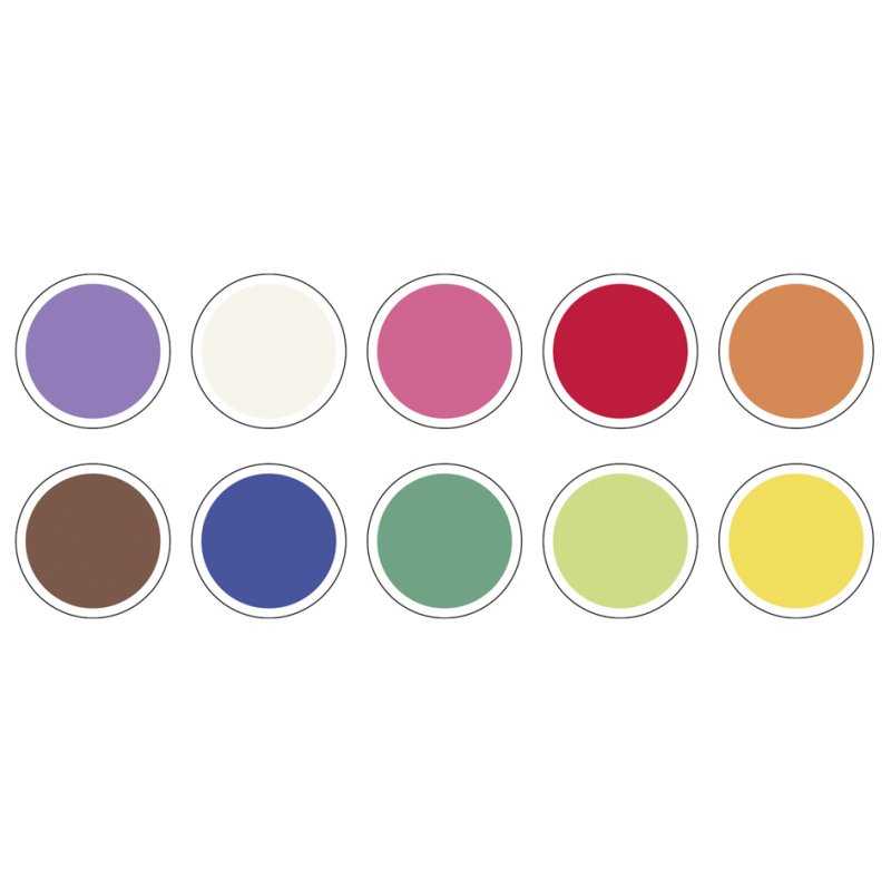 folia vouwpapier transparant, 100 × 100 mm, 10 kleuren, 500 vel