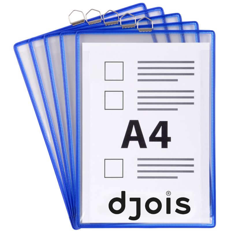 djois notitieklemblok, A4, blauw, 5 stuks