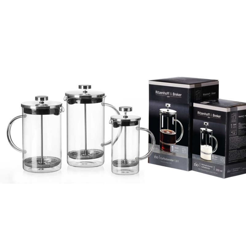 Ritzenhoff & Breker cafetière RIO, 0,35 liter, glas en edelstaal