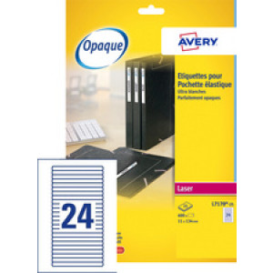 AVERY zelfklevende sorteerlabels, 134 × 11 mm, wit, 600 stuks