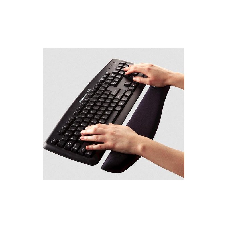 Fellowes repose-poignet PlushTouch, technologie FoamFusion, noir, 460×81×25 mm