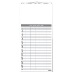 folia creatieve wandkalender Familieplanner, 230 × 490 mm, spiraalgebonden, 13 vel