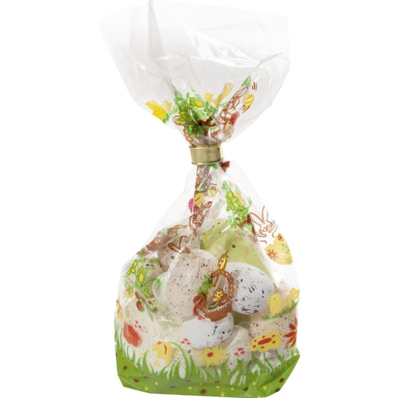 folia cellofaan zakjes met paasmotief, transparant, 145×235 mm, 10 stuks