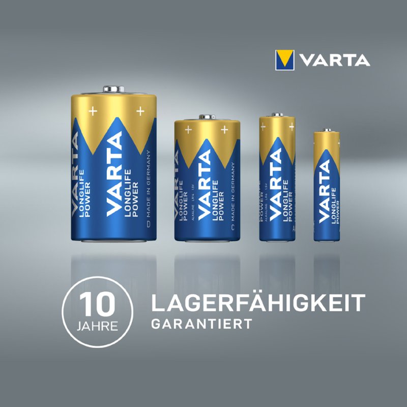 VARTA Alkaline batterijen AAA Longlife Power, 1,5 volt, 12 stuks