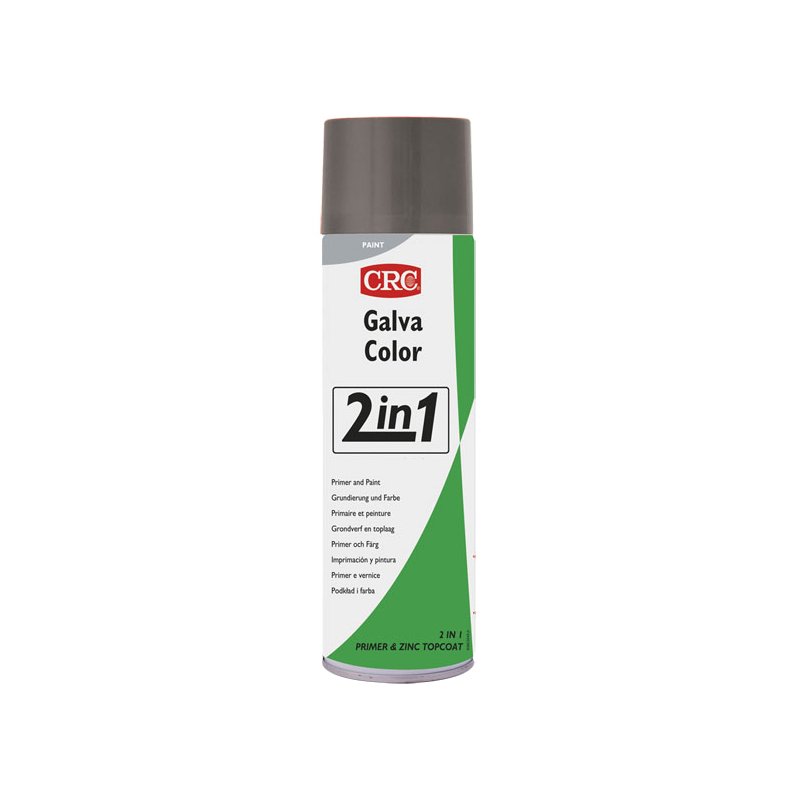 CRC Galvacolor 2-in-1 beschermingslak, zwart RAL 9005, 500 ml spuitbus