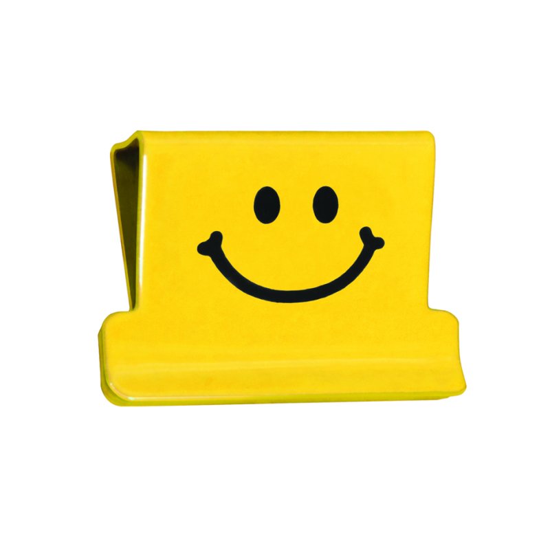 RAPESCO document clips Supaclip 40, yellow, smiley motif, 100 pieces
