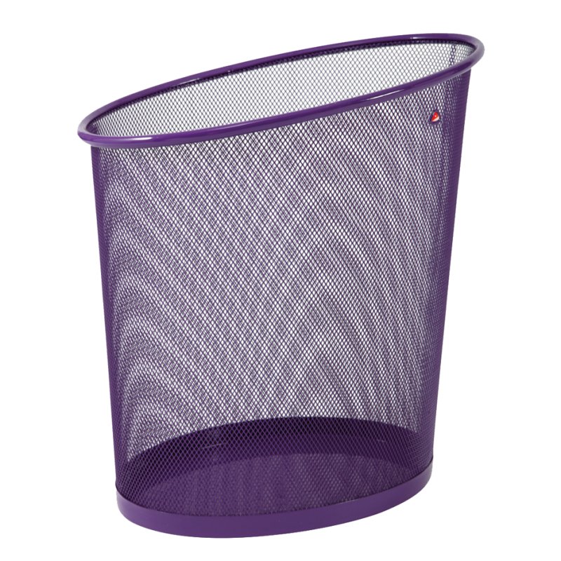 ALBA corbeille à papier fil métallique ovale, 18 litres, gris
