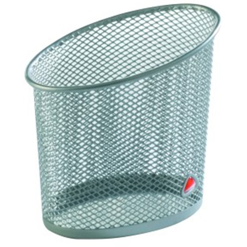 ALBA porte-stylos rond fil métallique, gris, diamètre 60 mm