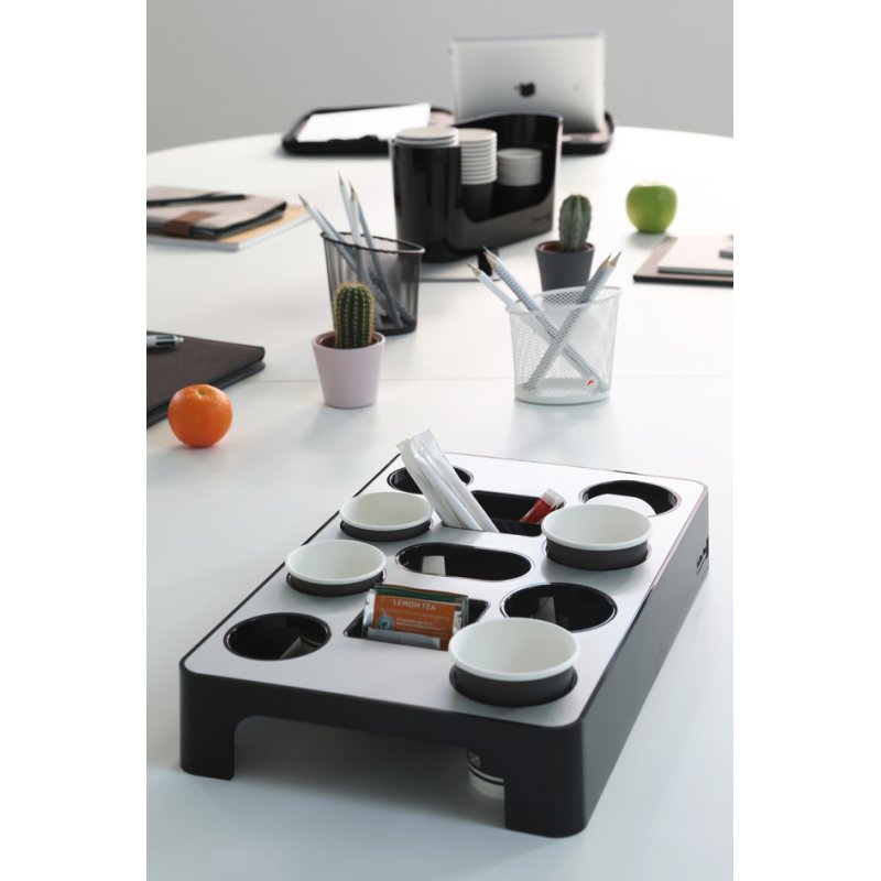 ALBA porte-stylos rond fil métallique, gris, diamètre 60 mm