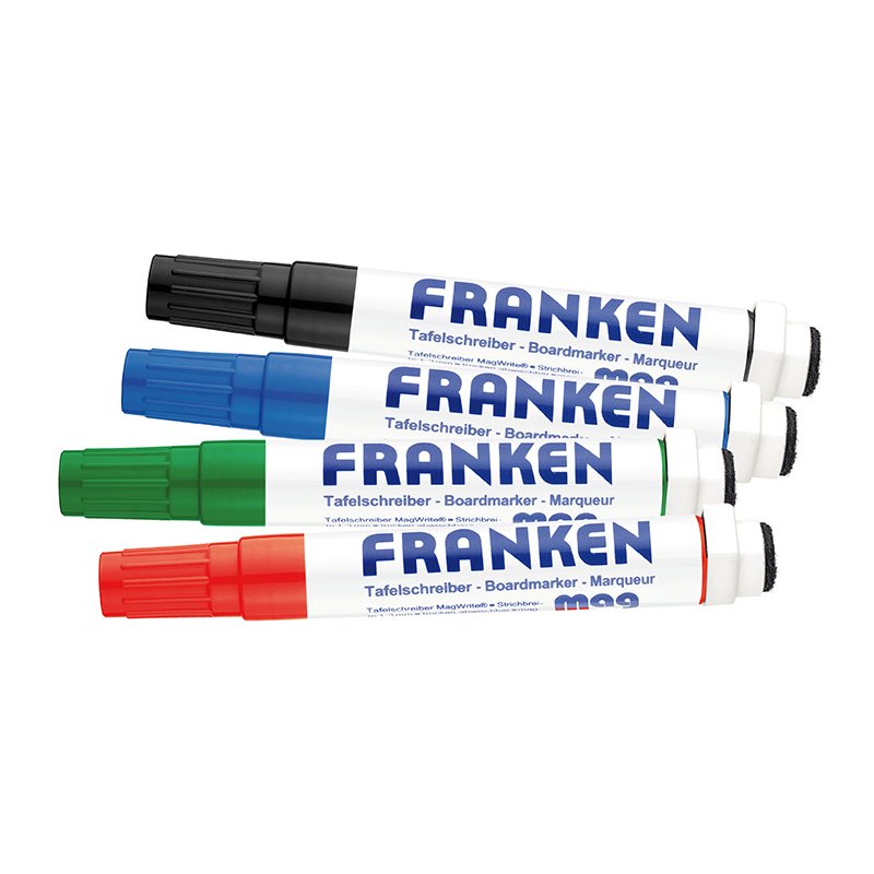 FRANKEN KombiMarker MagWrite, assorted, 4 pieces